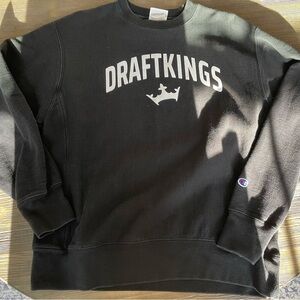 Champion Black Crewneck Sweater with DraftKings Logo